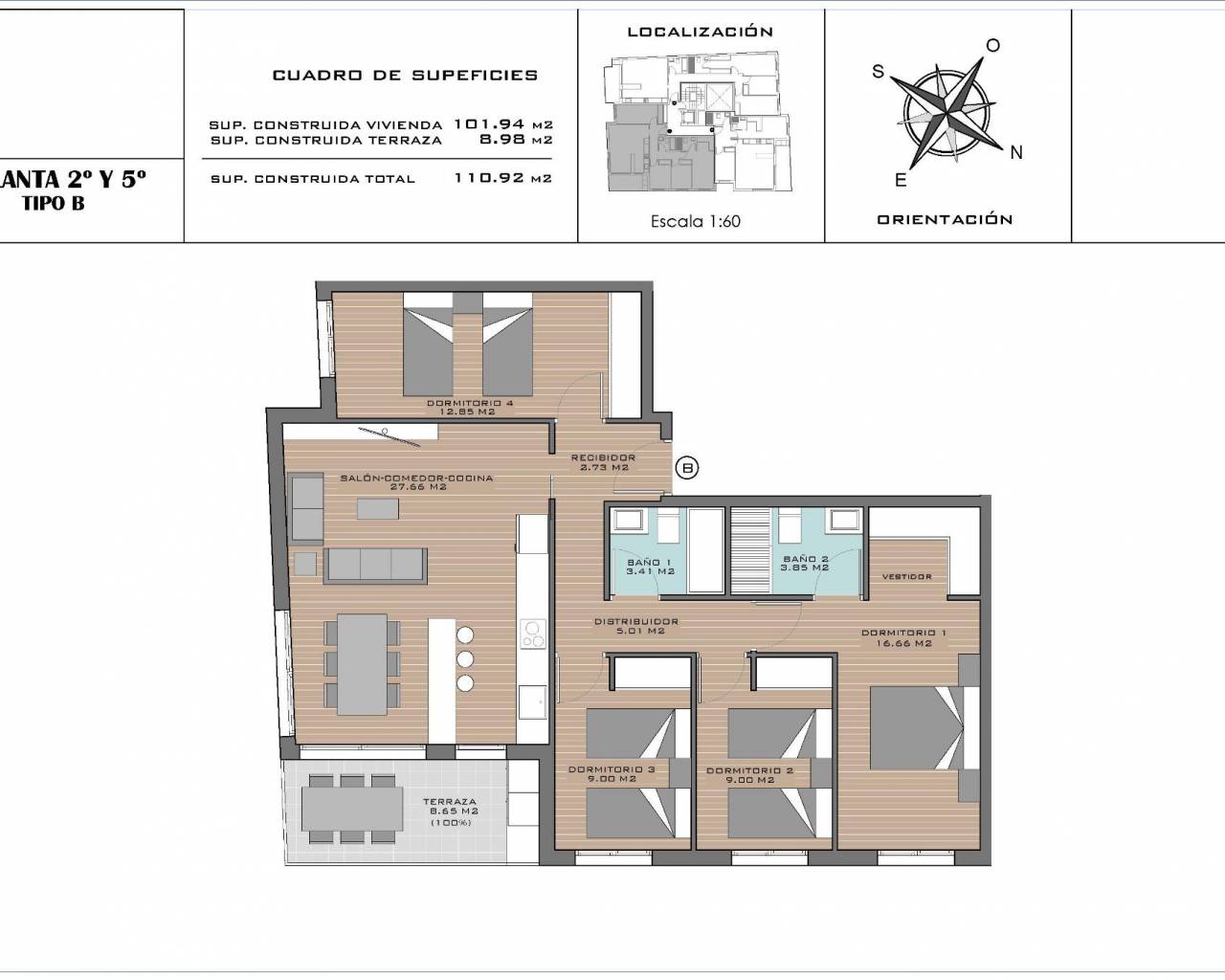 New Build - Apartment - Elche - Corte Ingles