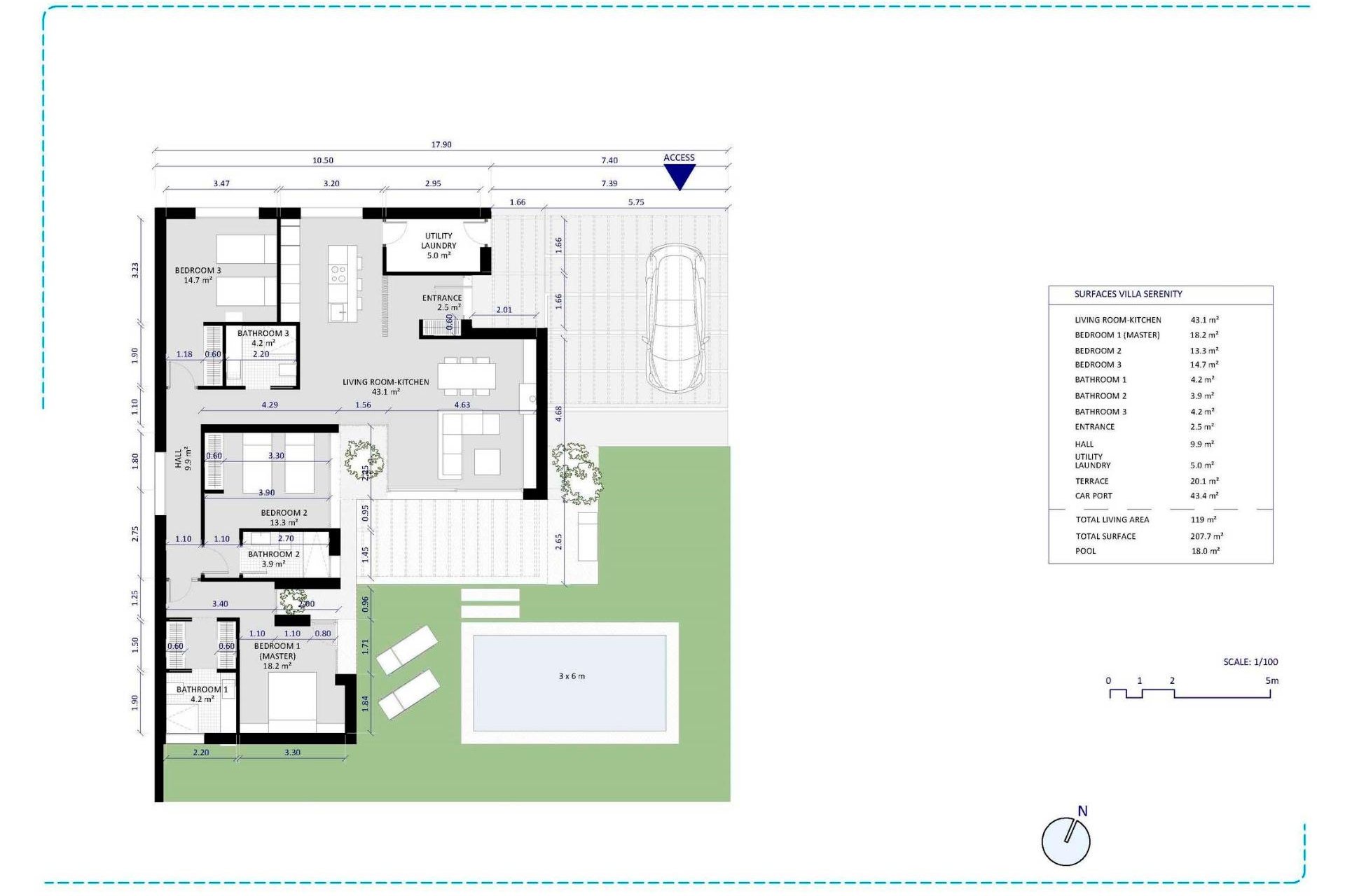 New Build - Villa - BAÑOS Y MENDIGO - Altaona Golf
