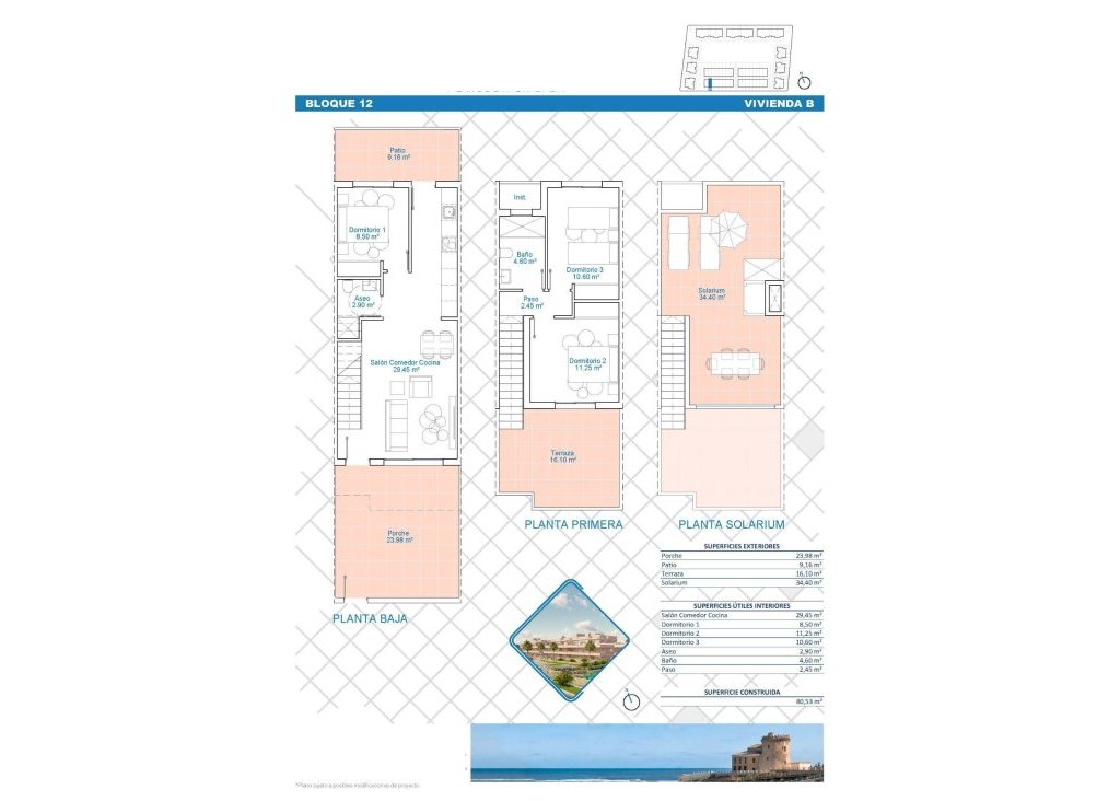 Nieuwbouw - Townhouse - Pilar de la Horadada - Lo Monte